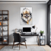 Abstract Pekingese Art Office Demo
