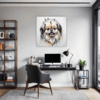 Abstract Pekingese Art Office Demo