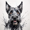 Printable Abstract Art of Scottish Terrier Face