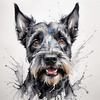 Printable Abstract Art of Scottish Terrier Face