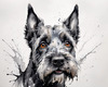 Printable Abstract Art of Scottish Terrier Face