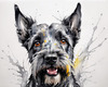 Printable Abstract Art of Scottish Terrier Face