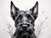 Printable Abstract Art of Scottish Terrier Face