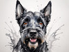 Printable Abstract Art of Scottish Terrier Face