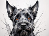 Printable Abstract Art of Scottish Terrier Face
