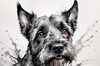 Printable Abstract Art of Scottish Terrier Face