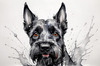 Printable Abstract Art of Scottish Terrier Face