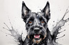 Printable Abstract Art of Scottish Terrier Face