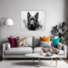 Abstract Shepherd Art Living Room Demo