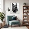 Abstract Shepherd Art Living Room Demo