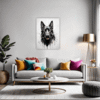 Abstract Shepherd Art Living Room Demo