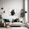 Abstract Shepherd Art Living Room Demo