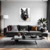 Abstract Shepherd Art Living Room Demo