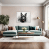 Abstract Shepherd Art Living Room Demo