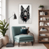Abstract Shepherd Art Living Room Demo