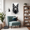 Abstract Shepherd Art Living Room Demo