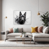 Abstract Shepherd Art Living Room Demo