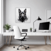 Abstract Shepherd Art Office Demo