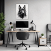Abstract Shepherd Art Office Demo