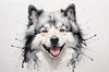 Abstract Art of Swedish Lapphund's Friendly Eyes and Thick Coat