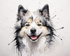 Abstract Art of Swedish Lapphund's Friendly Eyes and Thick Coat
