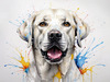 Abstract Sketch of Labrador Retriever with Attentive Eyes