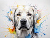 Abstract Sketch of Labrador Retriever with Attentive Eyes