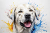 Abstract Sketch of Labrador Retriever with Attentive Eyes