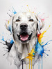 Abstract Sketch of Labrador Retriever with Attentive Eyes