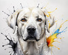 Abstract Sketch of Labrador Retriever with Attentive Eyes