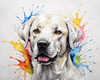 Abstract Sketch of Labrador Retriever with Attentive Eyes