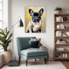 Adorable French Bulldog Living Room Demo