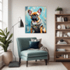 Adorable French Bulldog Living Room Demo