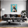 Adorable French Bulldog Living Room Demo