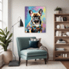 Adorable French Bulldog Living Room Demo