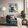 Adorable French Bulldog Living Room Demo