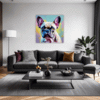 Adorable French Bulldog Living Room Demo