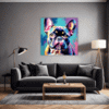 Adorable French Bulldog Living Room Demo
