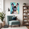 Adorable French Bulldog Living Room Demo