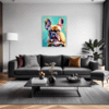 Adorable French Bulldog Living Room Demo