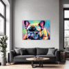 Adorable French Bulldog Living Room Demo