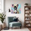 Adorable French Bulldog Living Room Demo