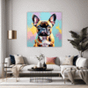 Adorable French Bulldog Living Room Demo