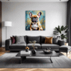 Adorable French Bulldog Living Room Demo