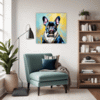 Adorable French Bulldog Living Room Demo