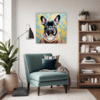 Adorable French Bulldog Living Room Demo