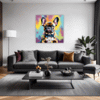 Adorable French Bulldog Living Room Demo