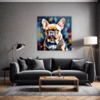 Adorable French Bulldog Living Room Demo