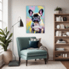 Adorable French Bulldog Living Room Demo