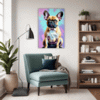 Adorable French Bulldog Living Room Demo
